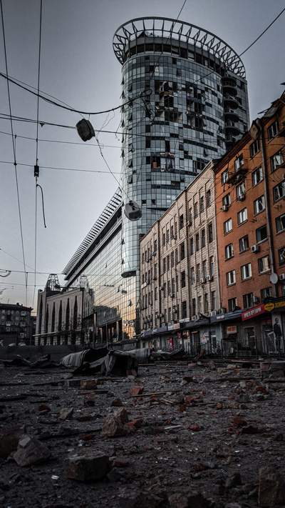 A war torn Kyiv 